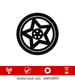 wheel disks icon, vector best flat icon, EPS