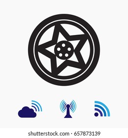 wheel disks icon, vector best flat icon, EPS