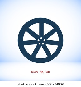 wheel disks icons, vector best flat icon, EPS