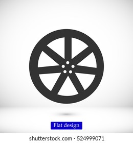 wheel disks icons, vector best flat icon, EPS