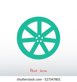 wheel disks icons, vector best flat icon, EPS