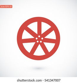wheel disks icons, vector best flat icon, EPS