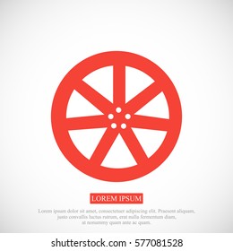 wheel disks icons, vector best flat icon, EPS