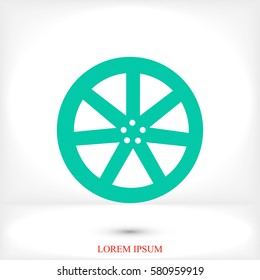wheel disks icons, vector best flat icon, EPS