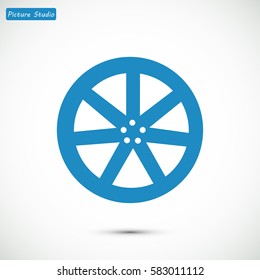 wheel disks icons, vector best flat icon, EPS