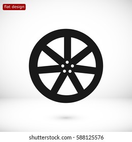 wheel disks icons, vector best flat icon, EPS