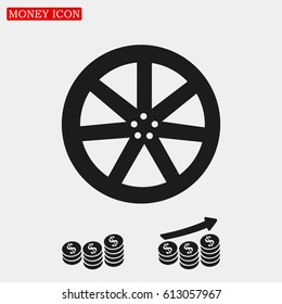 wheel disks icons, vector best flat icon, EPS