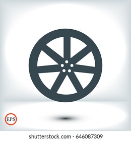 wheel disks icons, vector best flat icon, EPS