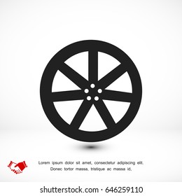 wheel disks icons, vector best flat icon, EPS