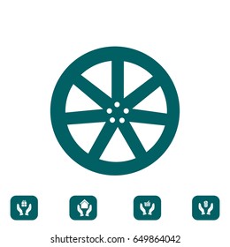 wheel disks icons, vector best flat icon, EPS