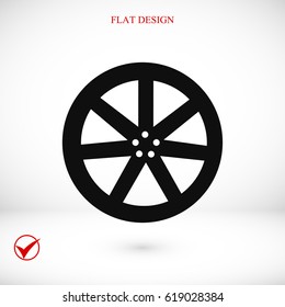 wheel disks vector best flat icon, EPS
