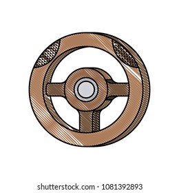 wheel driver car isometric icon