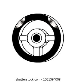 wheel driver car isometric icon