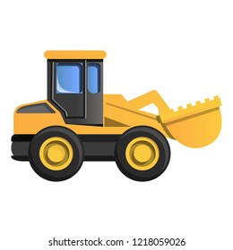 Wheel excavator icon. Cartoon of wheel excavator vector icon for web design isolated on white background