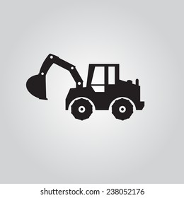 Wheel Excavator logo , vector  Illustrations