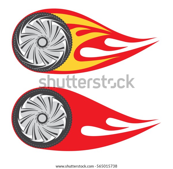 Wheel Fire Flame Stock Vector Royalty Free 565015738