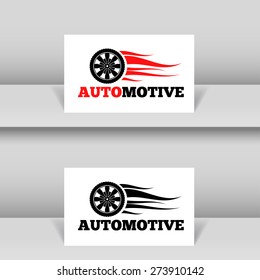 Wheel in Fire flame Logo design vector template. Concept icon for race, auto repair service, tire shop.