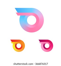 Logotipo De Rueda Con Fuego. Logotipo de estilo de degradado minimalista.Vector.
