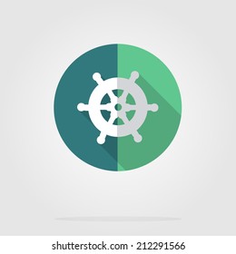 Wheel flat icon