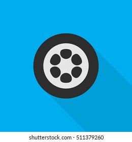 wheel flat icon illustration isolated vector sign symbol wheel flat icon illustration isolated vector sign symbol