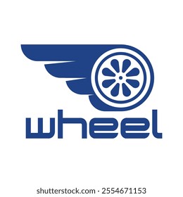 wheel flat minimalist logo design