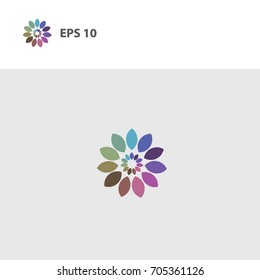wheel flower colors concept