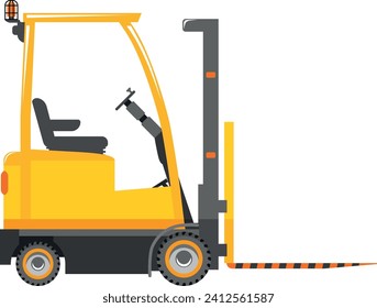 Wheel Forklift Icon in Flat Style. Vector Illustration