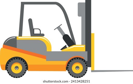 Icono de elevación de la horquilla de rueda en estilo plano. Ilustración vectorial