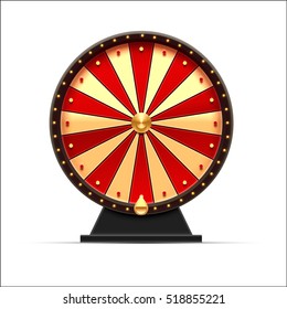 wheel of fortune 3d object isolated on white