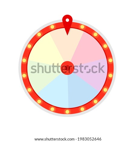 Wheel of fortune 7 slots icon. Clipart image isolated on white background