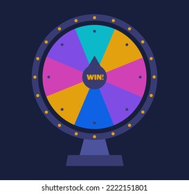 Wheel of fortune background. Vector illustration. Online casino concept.