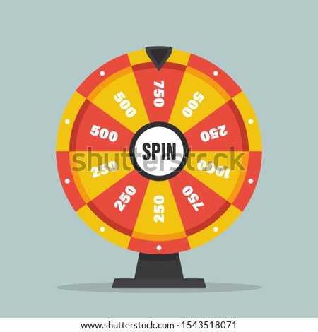 Wheel of fortune. Circle spin vector background. Isolated vector illustration. Modern vector illustration. Vector leisure background template.