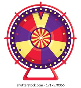 Wheel of fortune. Colorful object in cartoon style.