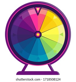 Wheel of fortune. Colorful object in cartoon style.