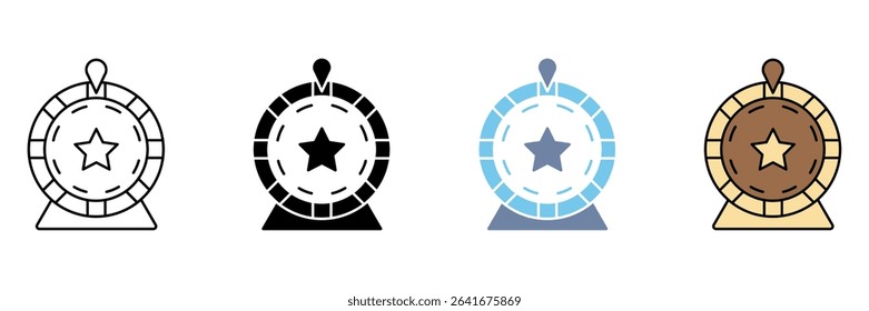 WHEEL OF FORTUNE concept line icon. Simple element illustration.