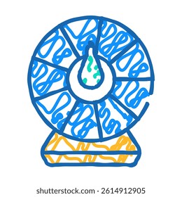 wheel of fortune doodle icon sketch vector. wheel of fortune sign. isolated symbol illustration