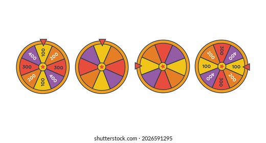 Wheel of fortune flat design eps 10