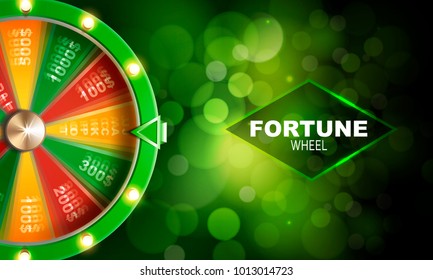 Wheel of fortune gambling background