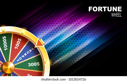 Wheel of fortune gambling background