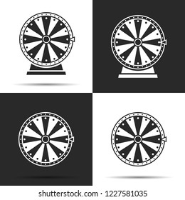 Wheel of fortune, icon set. Vector illustration