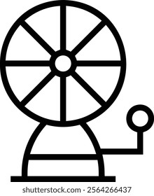 wheel of fortune icon. Thin linear style design isolated on white background