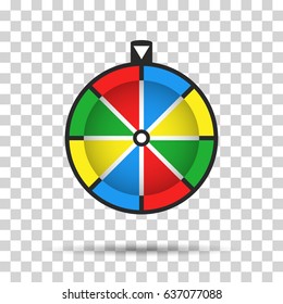 Wheel of fortune, icon. Vector illustration