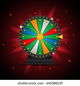 Wheel of fortune, icon. Vector illustration