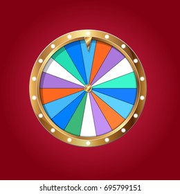 Wheel of fortune isolated