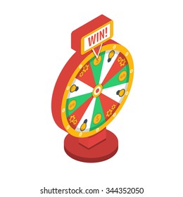 Wheel Of Fortune Isometric Icon