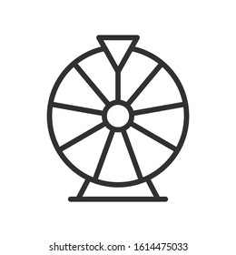 wheel fortune, linear icon. Editable stroke