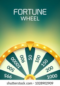 Wheel Of Fortune lottery luck illustration. Casino game of chance. Win fortune roulette. Gamble chance leisure.