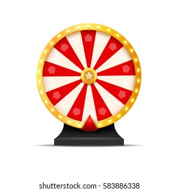 Wheel Of Fortune Lottery Luck Illustration. Casino Game Of Chance. Win Fortune Roulette. Gamble Chance Leisure