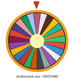 Wheel of Fortune luck flat icon
