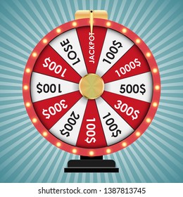 Wheel of Fortune, Lucky background. Vector Illustration EPS10